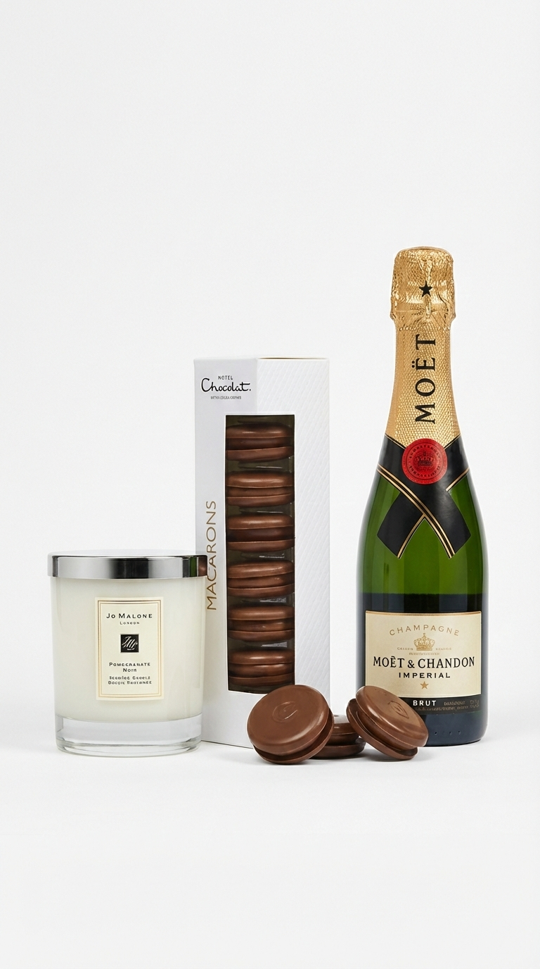 The Luxury Champagne, Candle & Chocolate Gift Box – Moët, Jo Malone & Hotel Chocolat