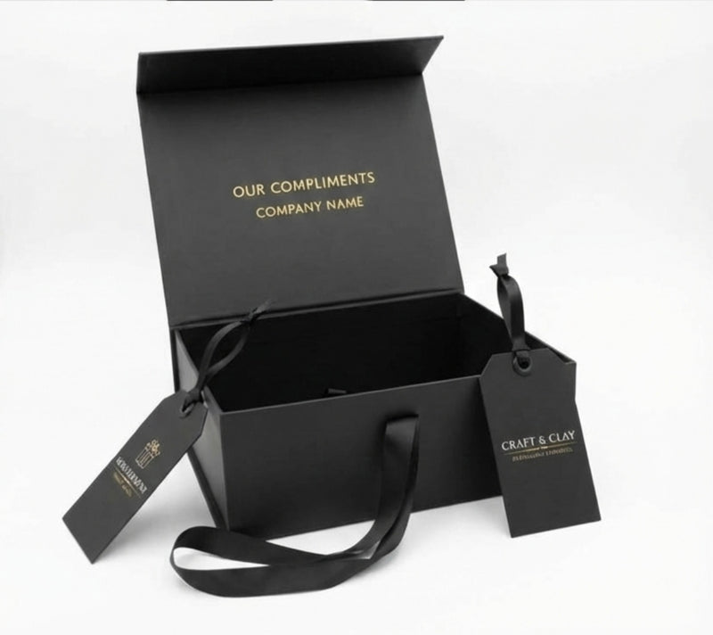 Personalised gold foil gift box
