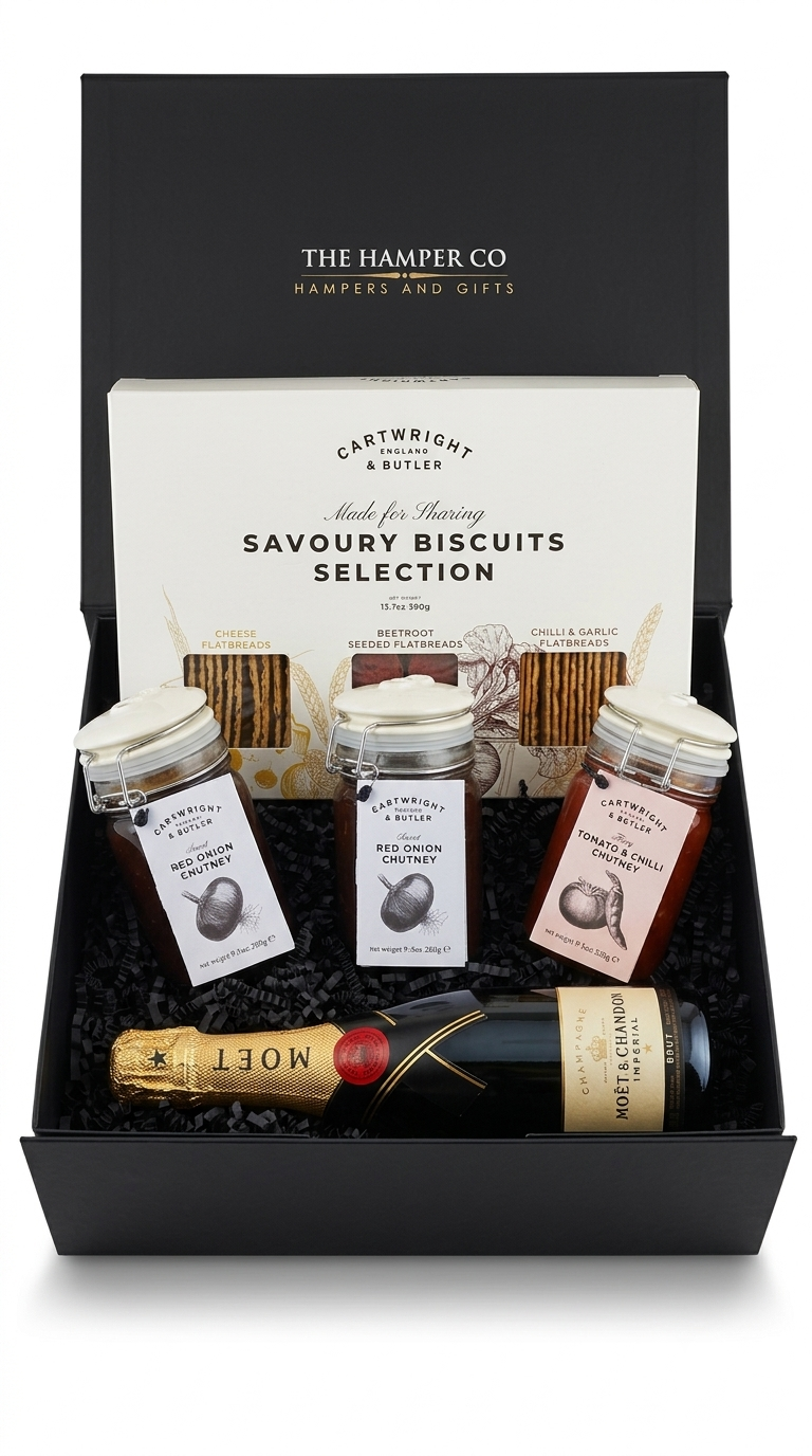 Luxury Champagne & Chutney Gift Box | Moët Champagne & Cartwright & Butler
