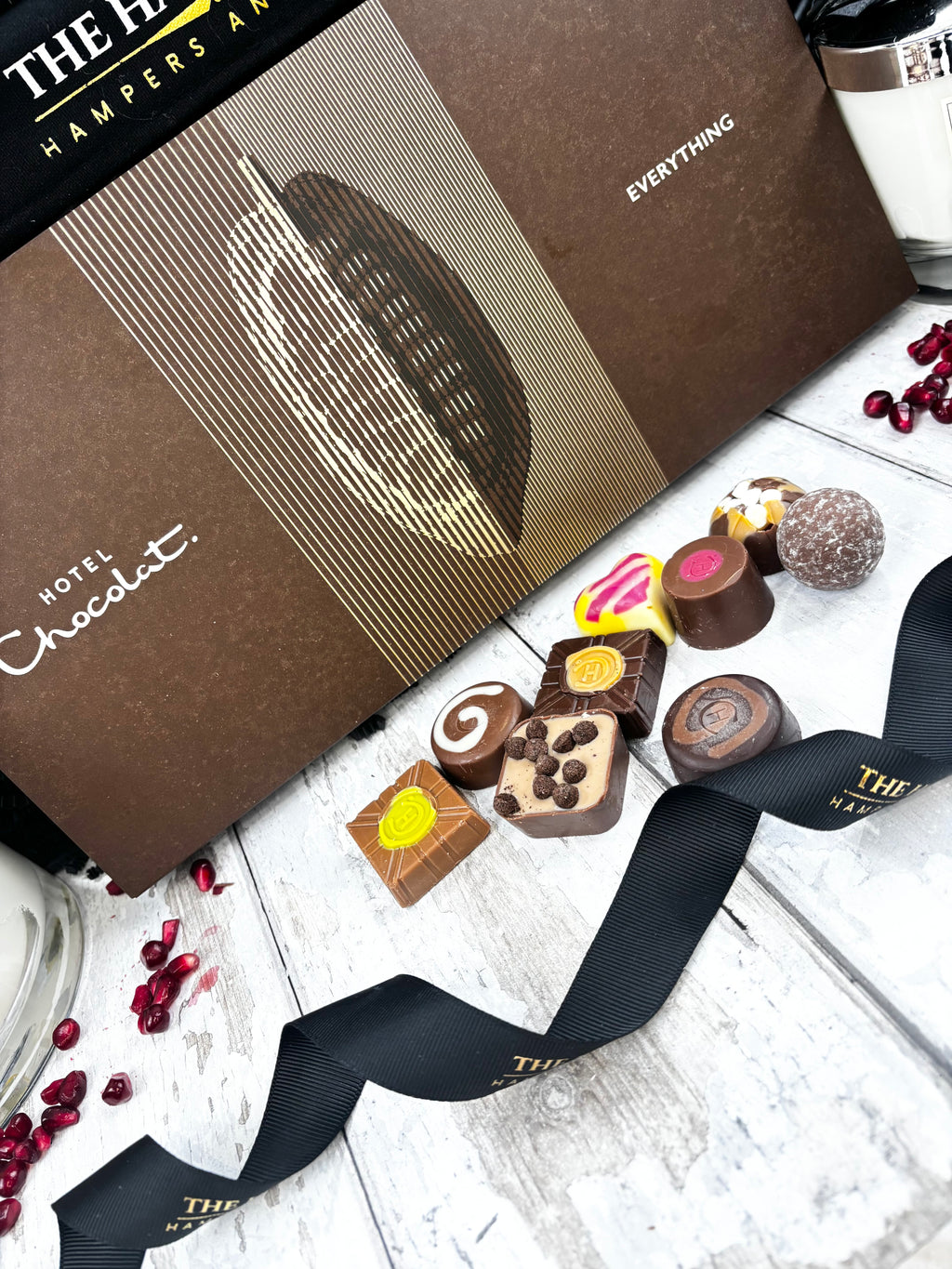 hotel chocolat everything box 18 piece, close up of choclates