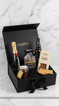 Luxury Christmas gift box with Moët Champagne, Hawkstone lager and Hotel Chocolat