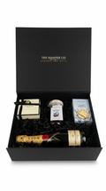 luxury gift box moet & chardon, jo malone pomergrante noir candle, cartwright & butler chutney and bscuits